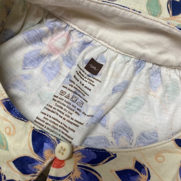 TEA collection baby girl dress size 3-6 blue floral (no‎ bottoms) - Picture 4 of 5